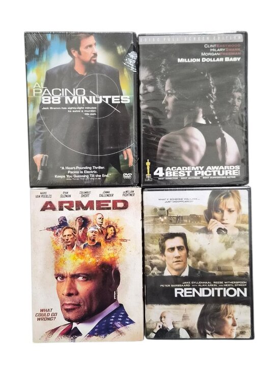 Action Thriller Movies Other - 4 DVD Action Thriller 88 Minutes, Armed, Rendition, Million Dollar Baby